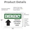 Signmission Rescue Equipment Located Here, 24 in W x Rectangle, Vinyl Decal OS-2PACK-EM-D-1824-L-10350 - alternate 2